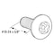 Prime-Line T-27 Torx Shoulder Screw, #10-24 x 3/8 in., Stainless Steel Construction (100 Pack) 642-0107 - alternate 2